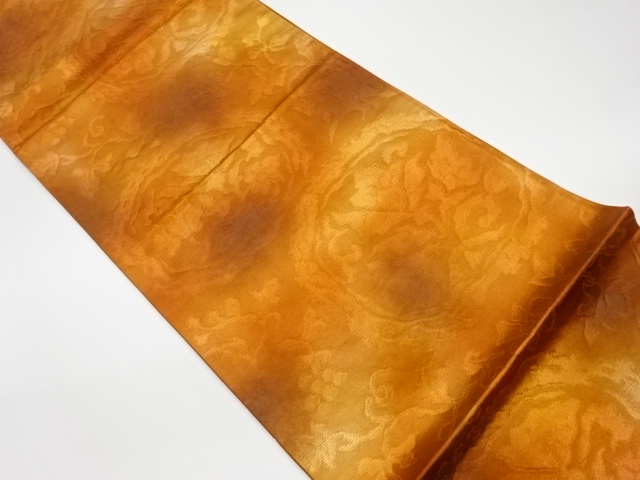 リサイクル　花唐草模様織出し袋帯